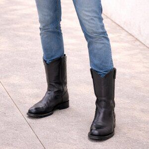 Ariat Black Leather Cowboy Boots Men’s Size 10.5 Western Riding Boots